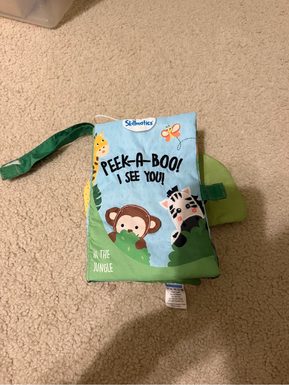 Peek a boo I see you In the Jungle Baby Interactive Soft Book by Skillmatics